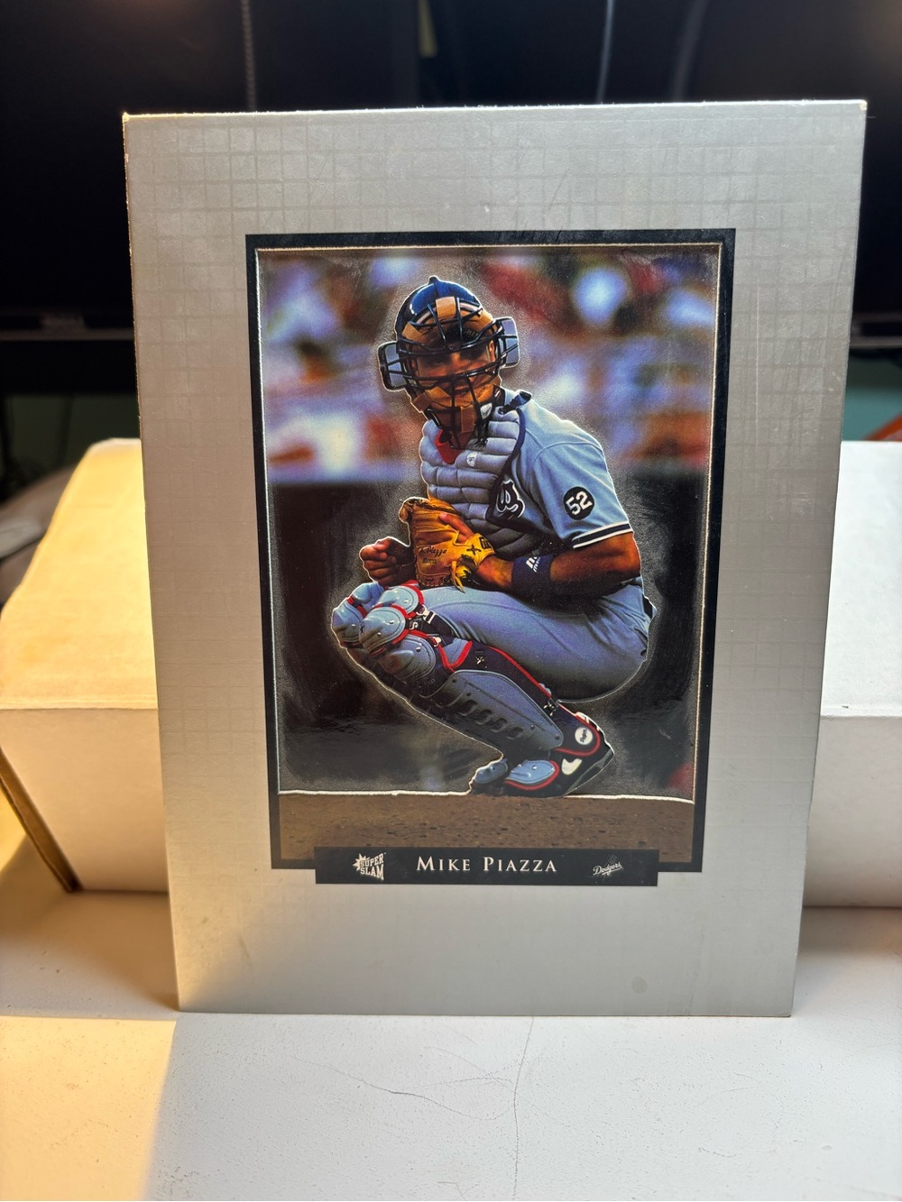 Vintage Mike Piazza Super Slam Jumbo Stand-Up Baseball Card Dodgers